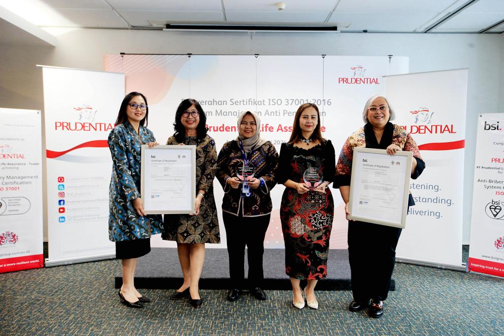 Prudential Indonesia berhasil menjadi perusahaan asuransi jiwa joint venture pertama yang meraih sertifikasi global ISO 37001:2016.