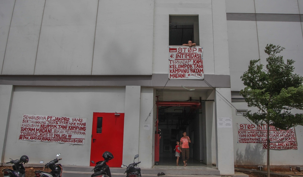 Warga bertahan di Kampung Susun Bayam