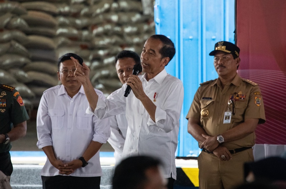 Presiden Jokowi di Tegal, Jawa Tengah, Rabu (3/1/24).