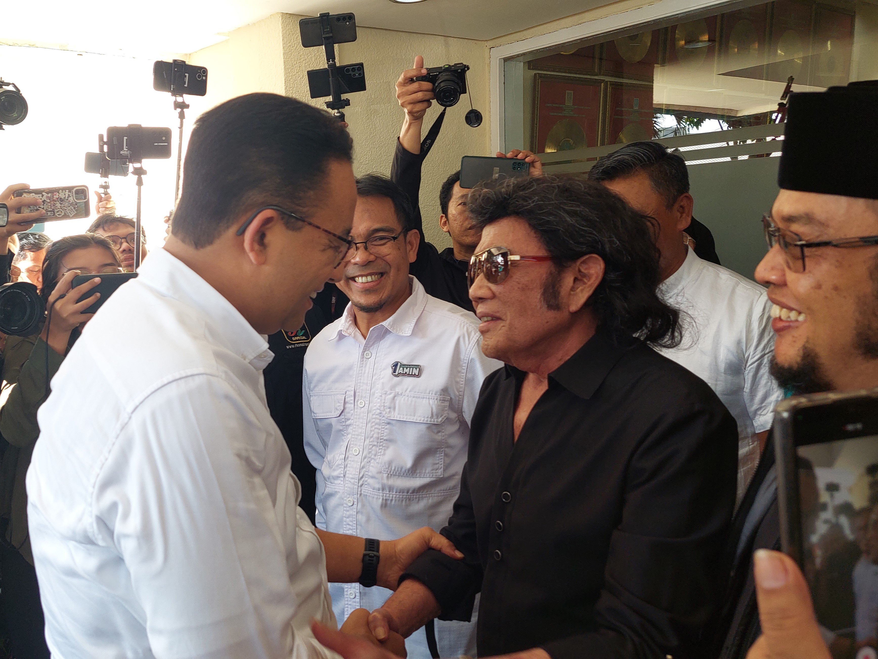 Capres Anies Baswedan Temui Legenda Dangdut Rhoma Irama