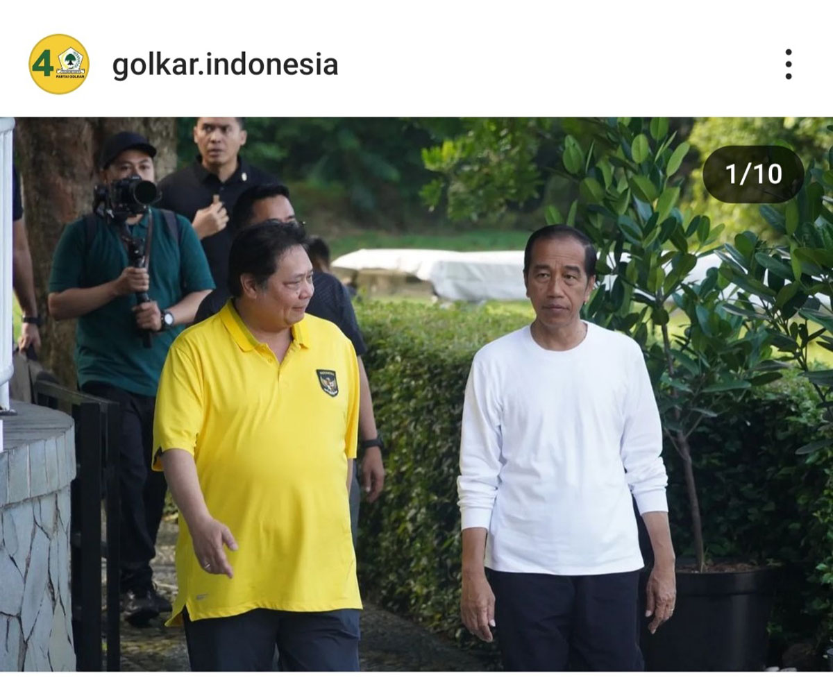 Presiden Jokowi dan Ketum Golkar Sarapan Bersama