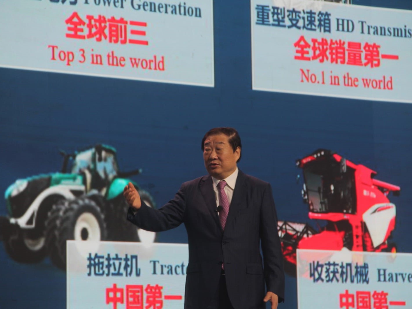 Tan Xuguang, Chairman dan General Manager Shandong Heavy Industry sekaligus Chairman Wechai Power, saat membuka pameran di ICE BSD.