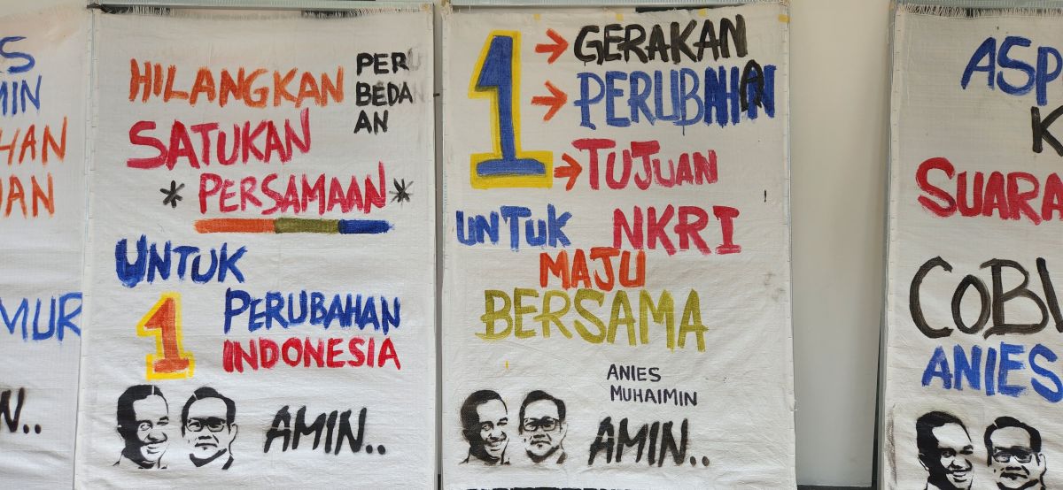 Alat peraga kampanye Anies-Muhaimin