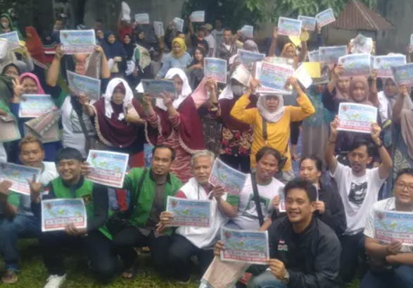 Relawan dan Caleg Kampanyekan Program Capres cawapres