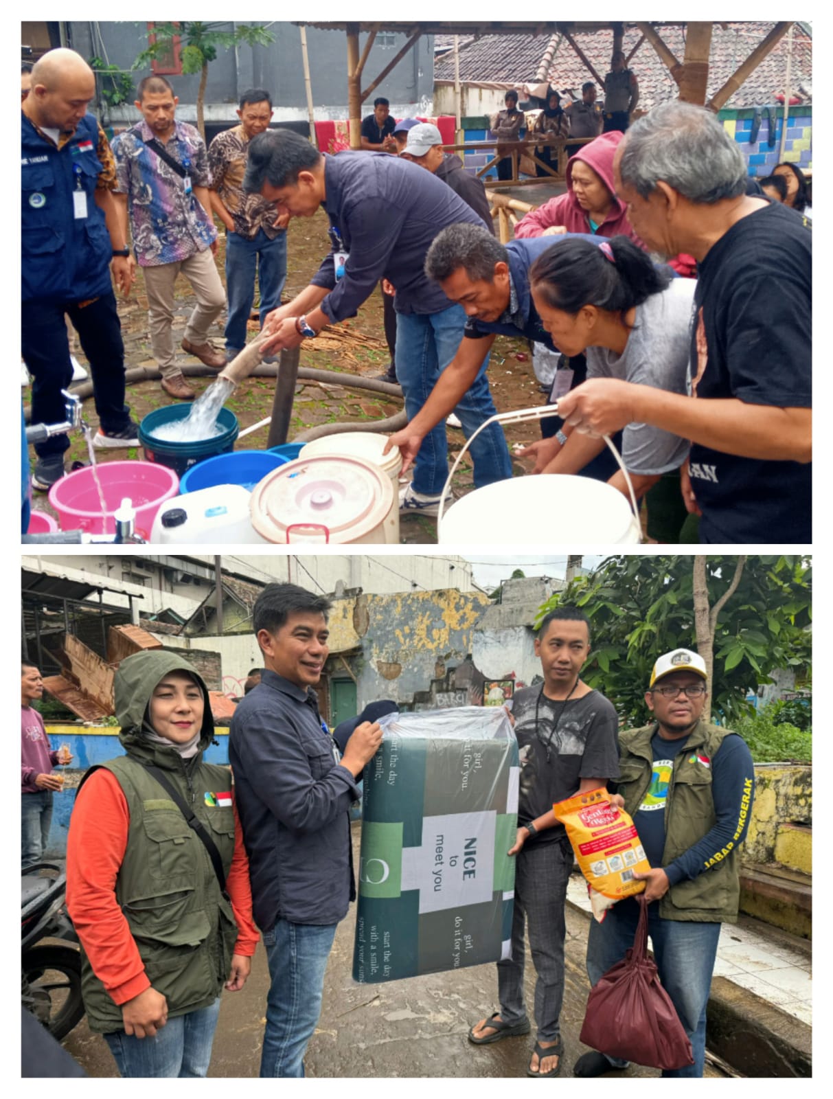 Perumda Tirtawening Kota Bandung membantu korban banjir di Braga,