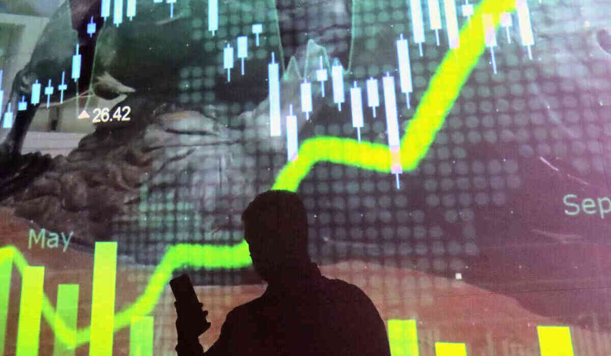 Ilustrasi pergerakan saham.