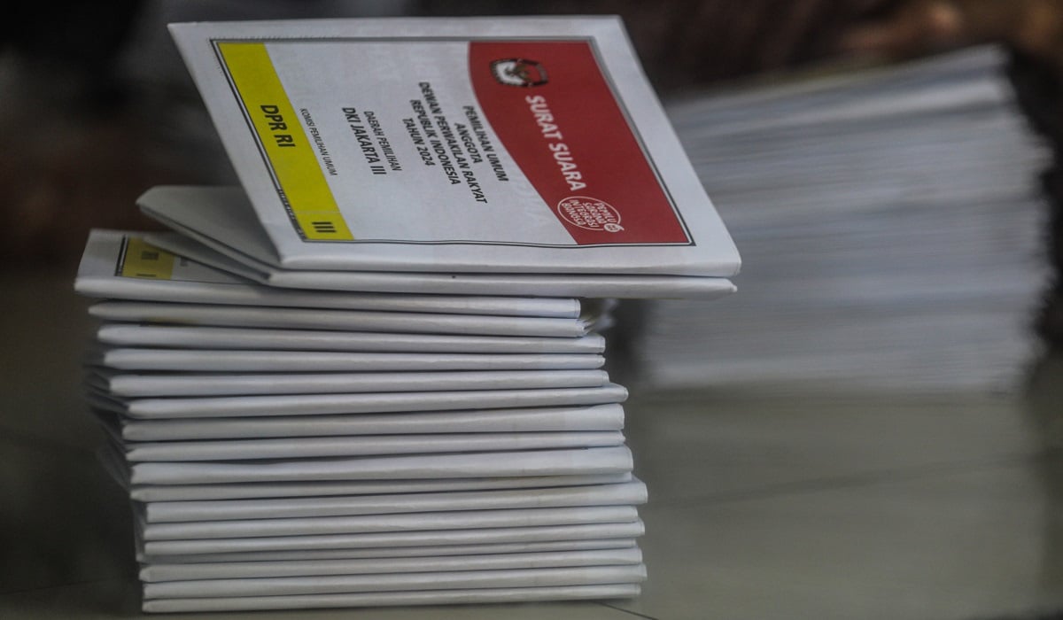 Surat suara Pemilu 2024