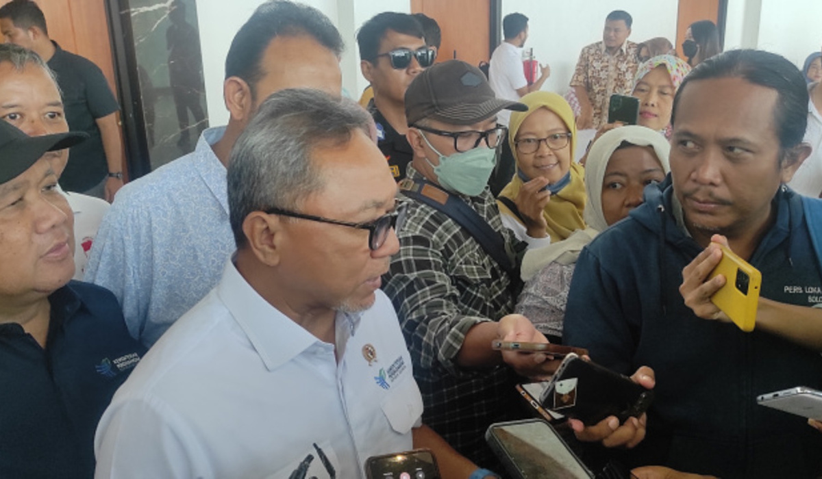 Menteri Perdagangan dan Ketum PAN, Zulkifli Hasan, di Solo, Jateng.