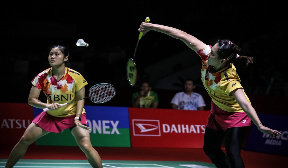 Pasangan ganda putri Lanny Tria Mayasari/Ribka Sugiarto