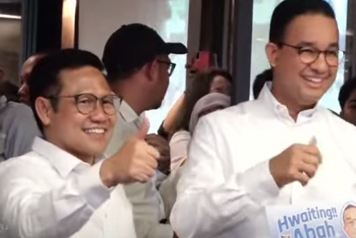 Anies Baswedan (kanan) dan Muhaimin Iskandar.