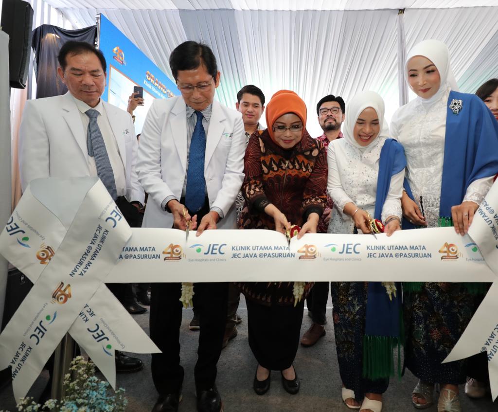 Acara peresmian Klinik Utama Mata JEC Java @ Pasuruan di Kota Pasuruan, Jawa Timur, Sabtu (20/1/2024).