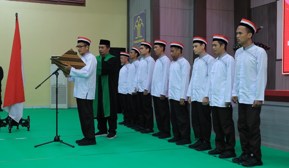 Sembilan Napi Terorisme Lapas I Surabaya Ucapkan Ikrar Setia NKRI.
