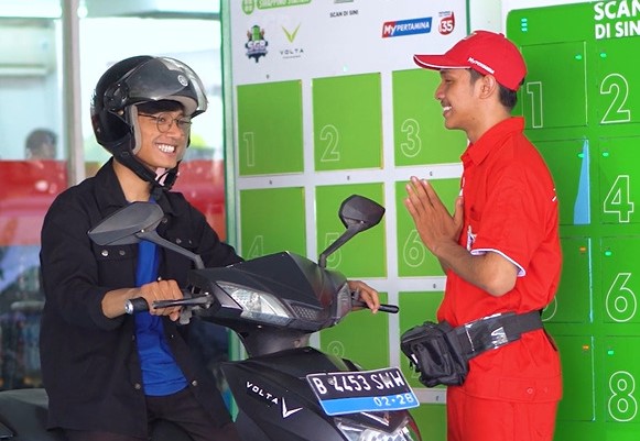Saat ini dari 46-unit Battery Swapping Station yang dikelola Pertamina Patra Niaga,