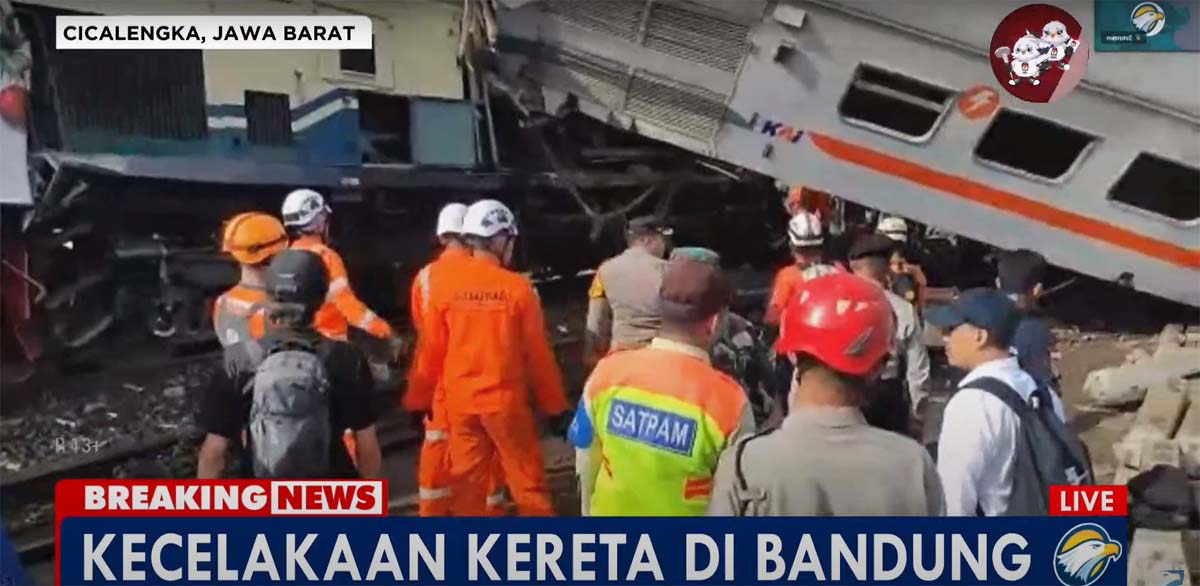 Daop 6 Yogyakarta melakukan perubahan pola operasi dengan jalaur memutar akibat kecelakaan di Cicalengka.