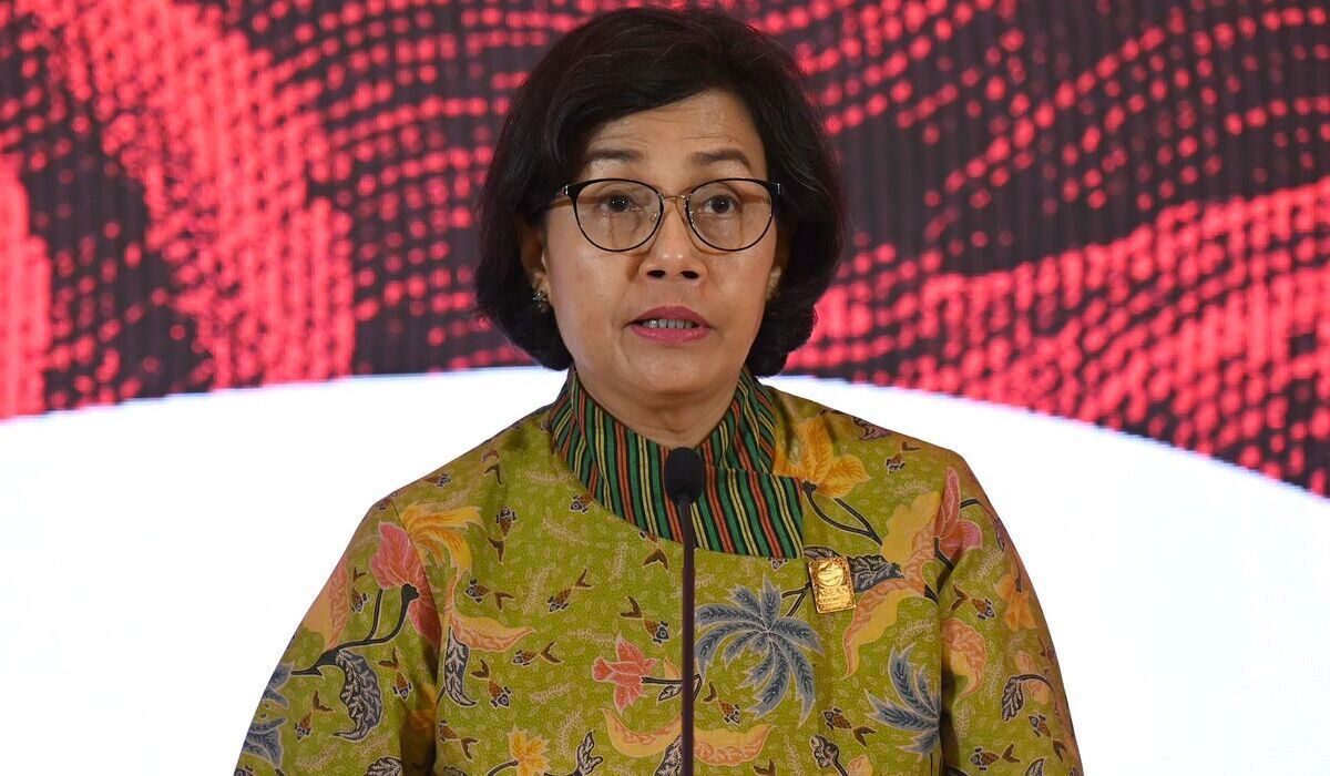 Menkeu Sri Mulyani dalampemaparan kinerja APBN 2023