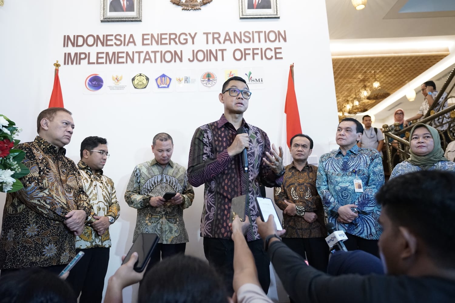 Dirut PLN  Darmawan Prasodjo memberikan keterangan terkait Rumah Perancangan Aksi Transisi Energi Nasional (PATEN).