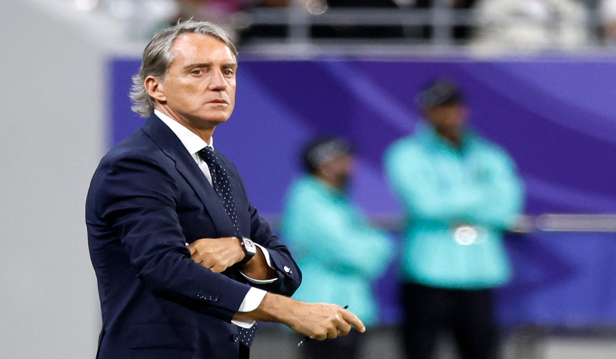 Pelatih timnas Arab Saudi Roberto Mancini