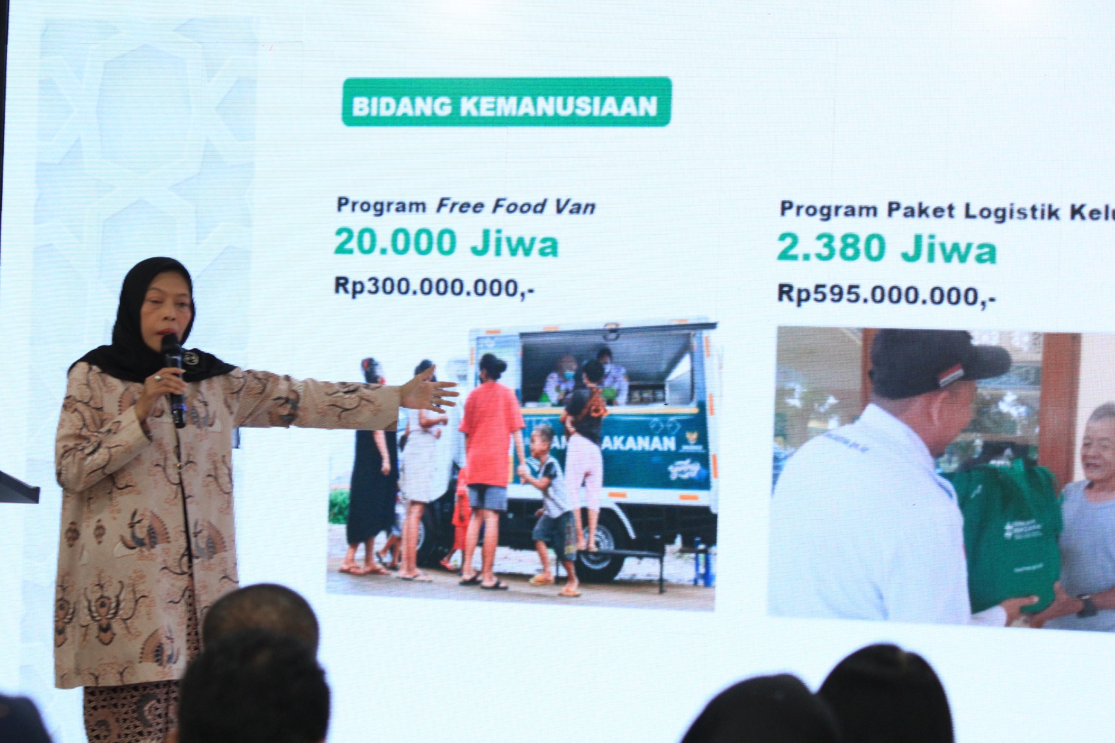 Publik ekspose penyaluran Sedekah Konsumen Alfamart oleh Baznas.