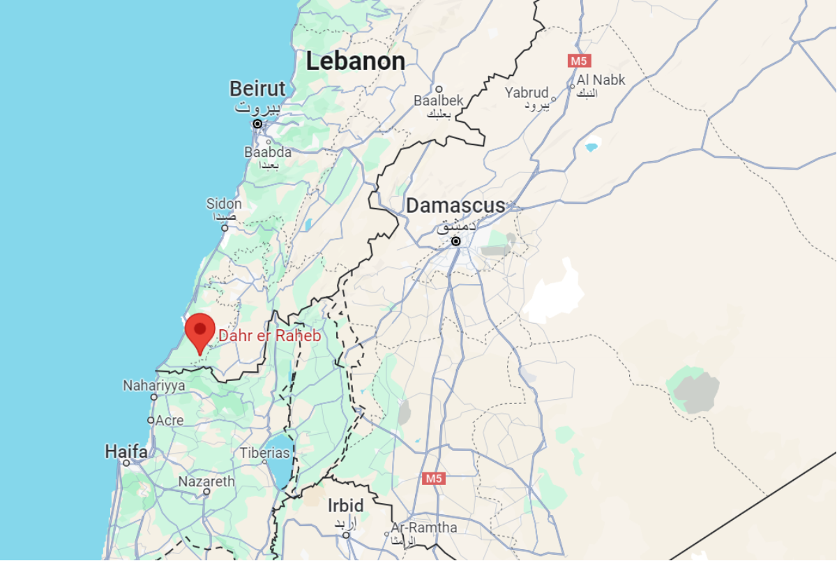 Raheb, lokasi markas militer Israel di utara yang diserang Hizbullah dari Libanon.