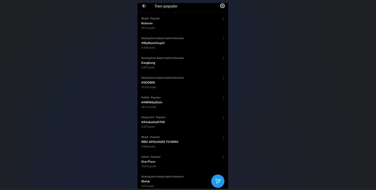 #AMINAjaDulu trending di sosial media X