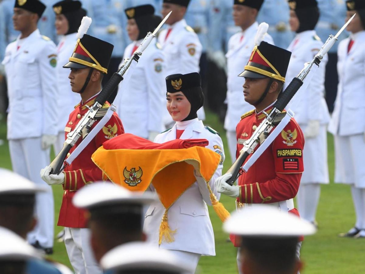 Peringatan HUT ke-78 RI di Istana Merdeka, Jakarta.