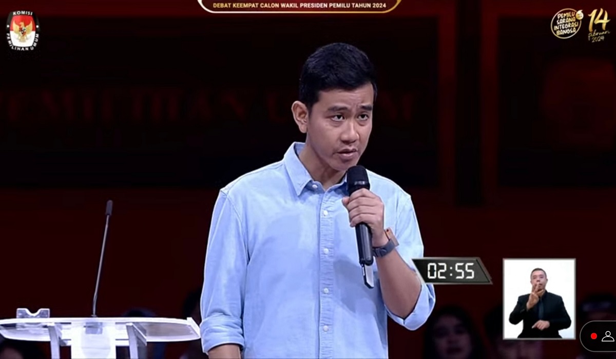 Cawapres Gibran Rakabuming raka di debat cawapres