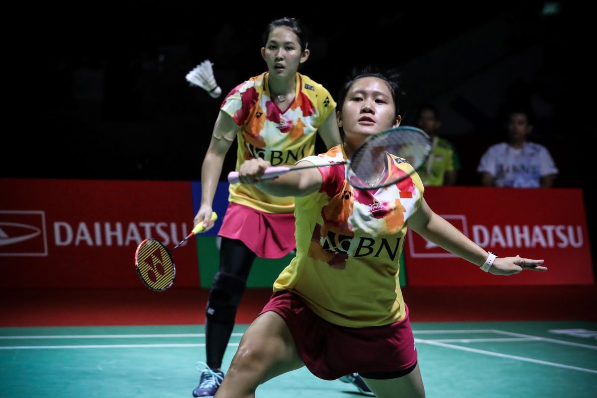 Pebulu tangkis ganda Putri Indonesia Lanny Tria Mayasari/Ribka Sugiarto.