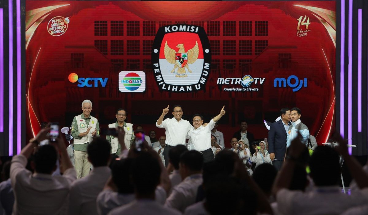 Erick Thohir dan Kaesang Hadir Dukung Gibran di Debat Cawapres