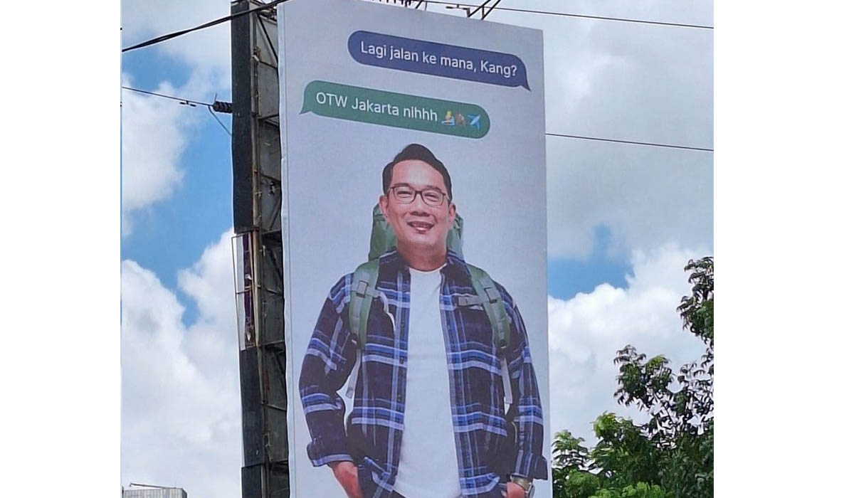 Ridwan Kamil mengatakan baliho OTW Jakarta yang viral belakangan sebagai bentuk iklan dari produk perawatan kulit pria.