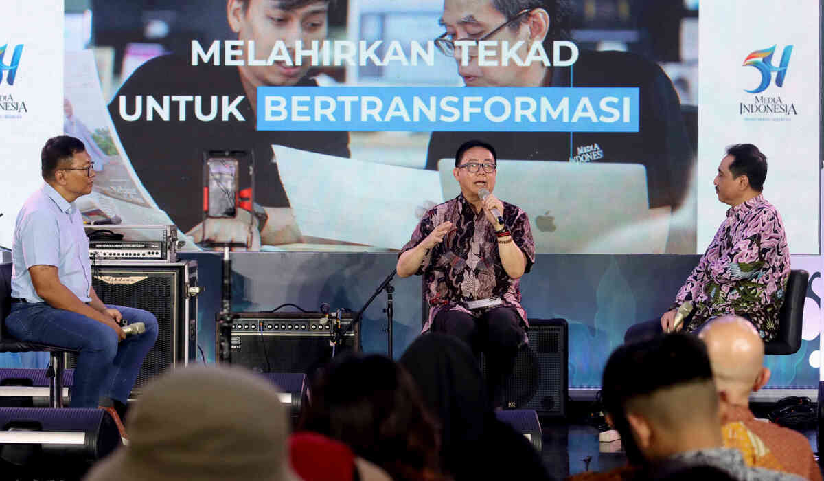 Outlook Media Digital Indonesia 2024 di Kantor Media Indonesia, Jakarta Barat, Jumat 2 Februari 2024.