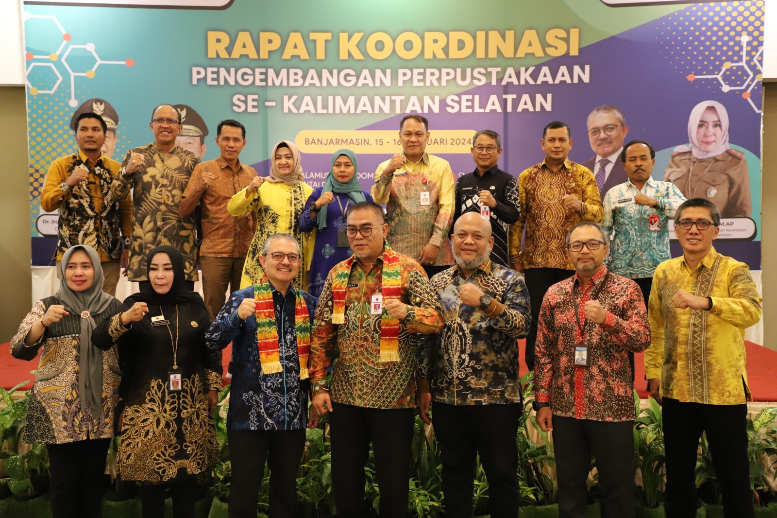 Rapat Koordinasi Pengembangan Perpustakaan se-Kalimantan Selatan yang diselenggarakan di Banjarmasin, Kalsel, pada Kamis malam (15/2/2024)