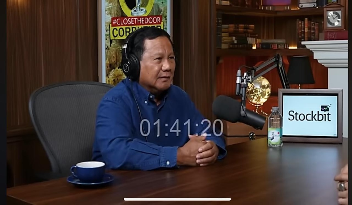 Capres nomor urut 2 Prabowo Subianto di siniar Deddy Corbuzier yang tayang di masa tenang Pemilu 2024