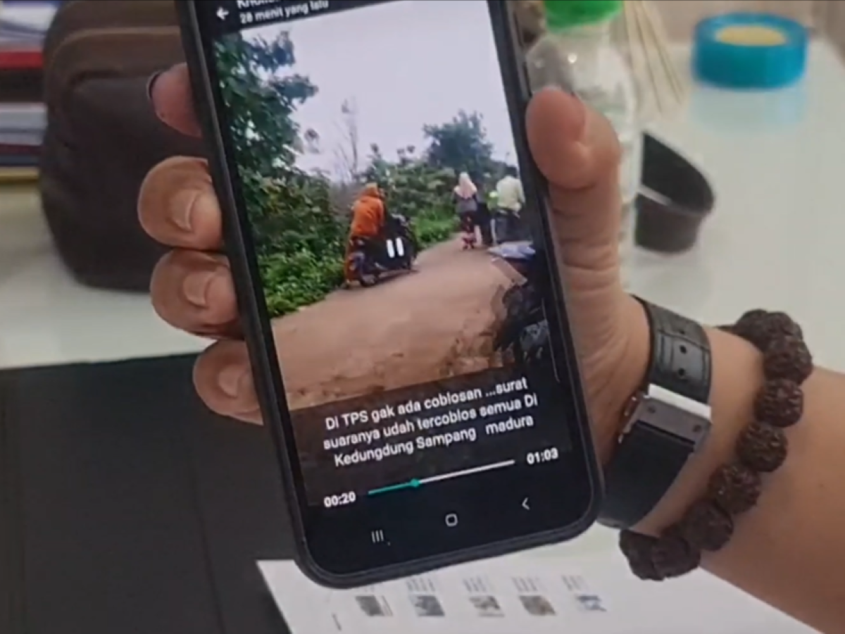 Video di media sosial soal ada tempat pemungutan suara (TPS) di satu desa, tetapi warganya tidak melakukan pencoblosan.