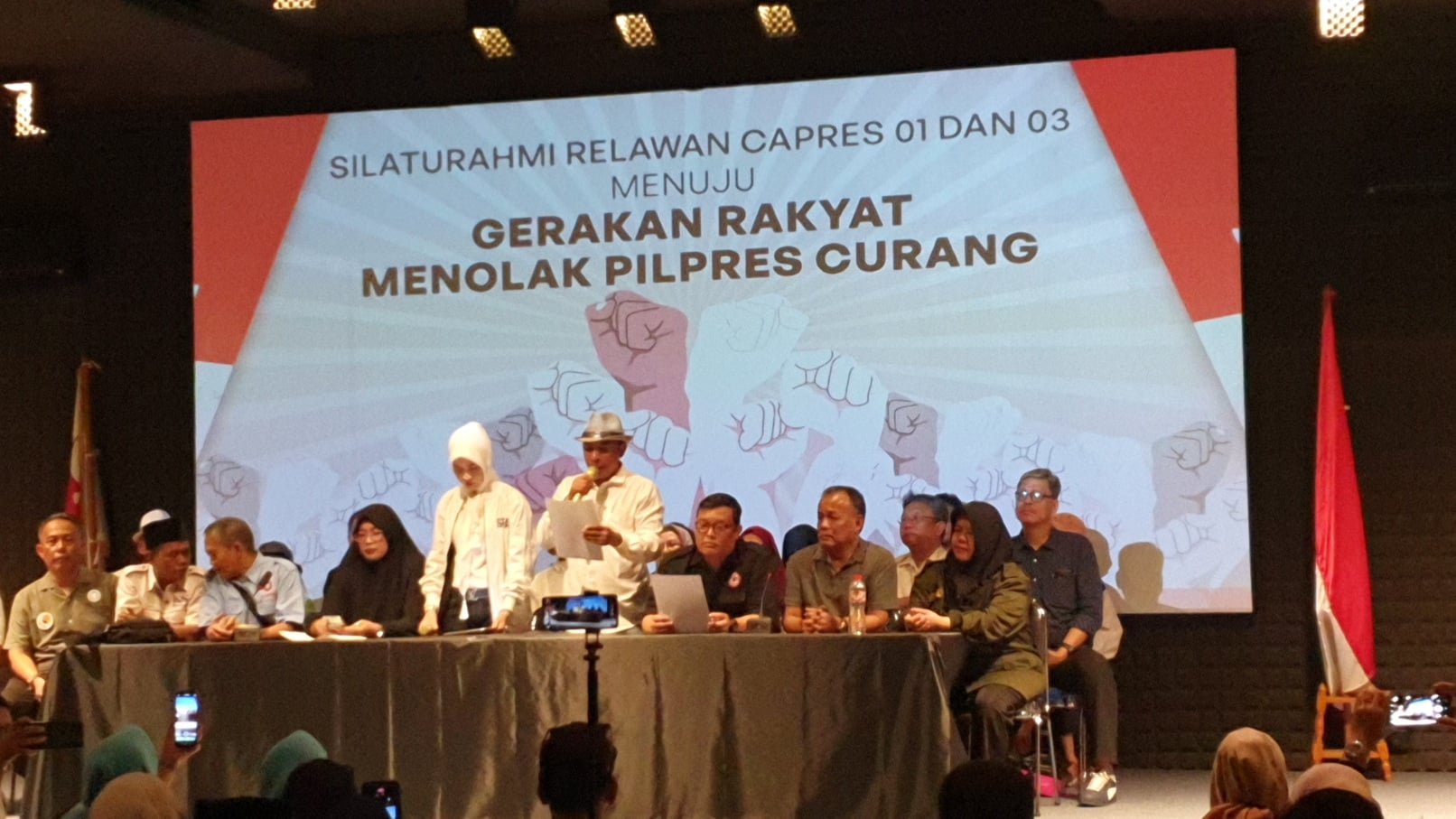 Relawan AMIN dan GAMA berkerja sama melawan kecurangan pilpres