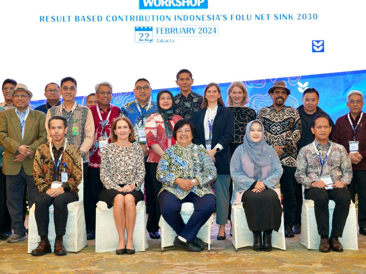 Workshop Pelaksanaan Result Based Contribution (RBC) Tahap 1 Norwegia di Jakarta, Kamis (22/2/2024).