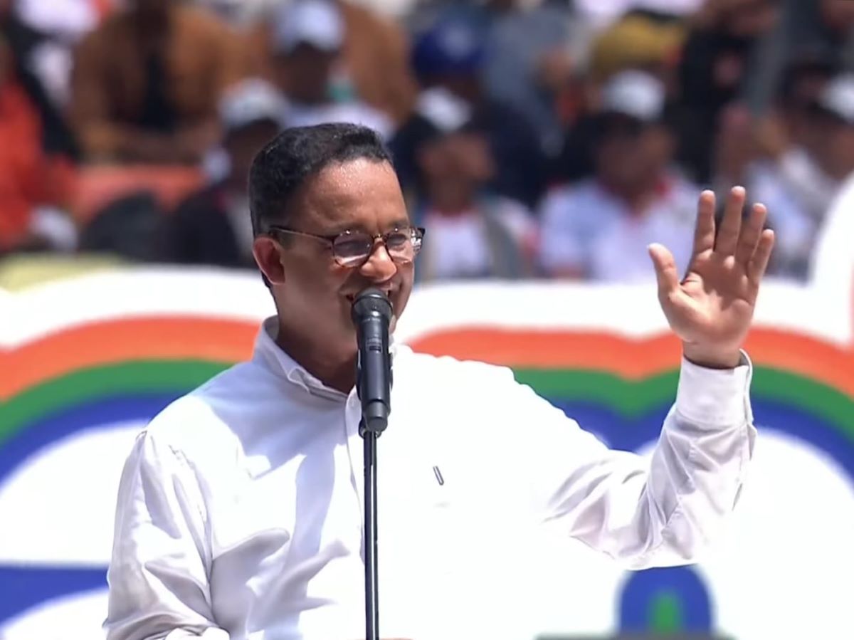 Capres nomor urut 1 Anies Baswedan di kampanye akbar di JIS.