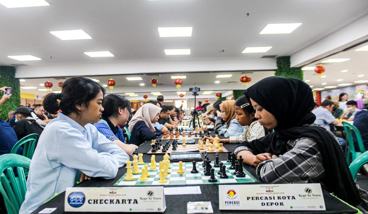 Turnamen catur KGCC Kopi in Town PaPa MaDu, Jakarta. Minggu (25/2).