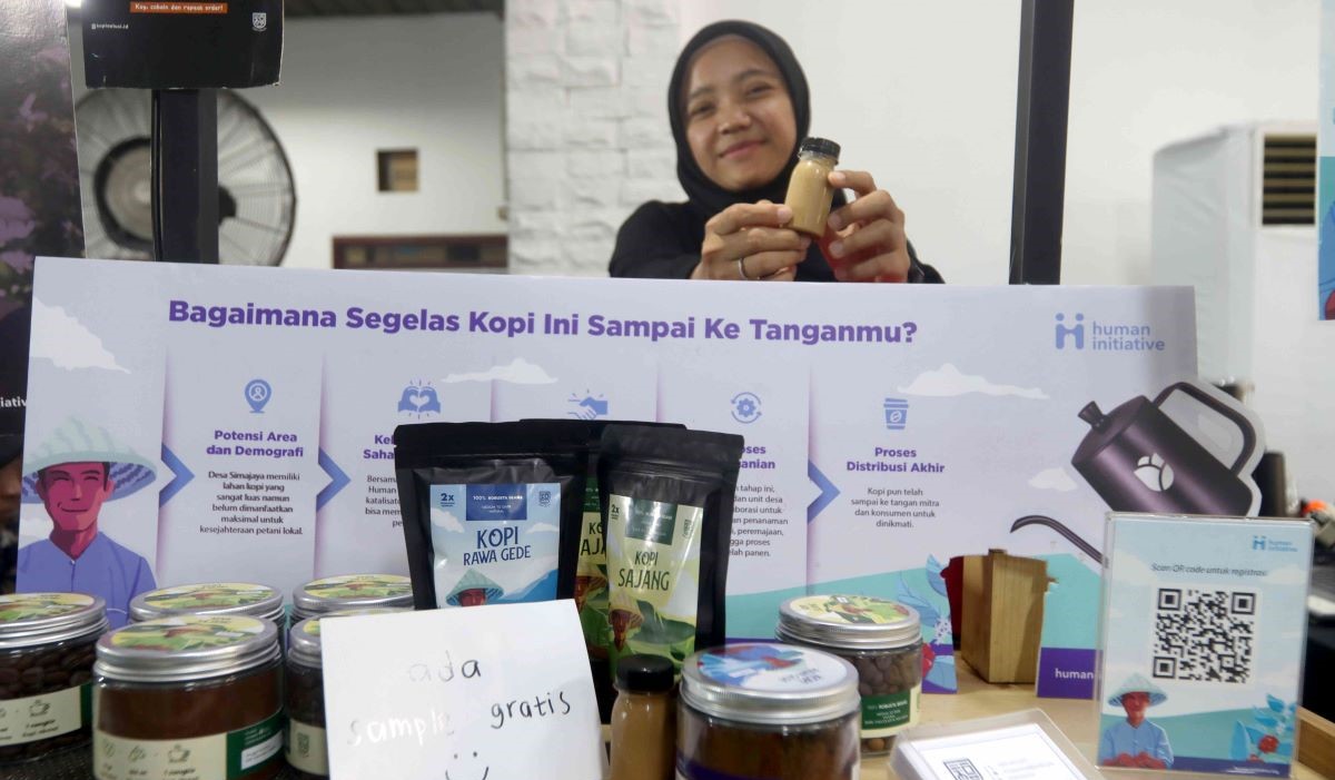 Festival Kopi Nusantara 2024, Hari kedua, di kompleks Media Group, Jakarta, Jumat (2/2/2024). 