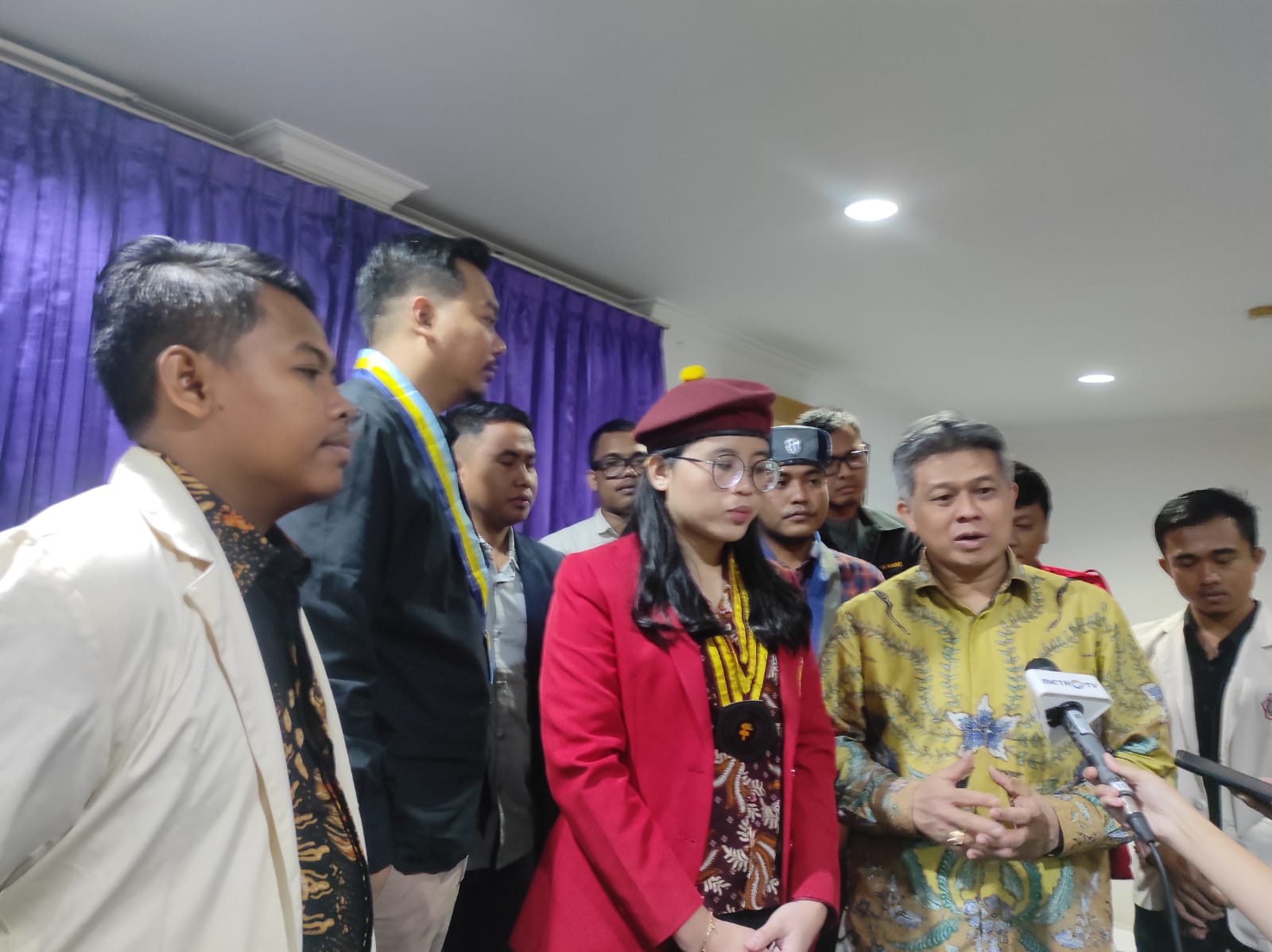 KELOMPOK mahasiswa dari Cipayung Plus melaksanakan silaturahmi kebangsaan. Kali ini, giliran Konferensi Waligereja Indonesia (KWI)