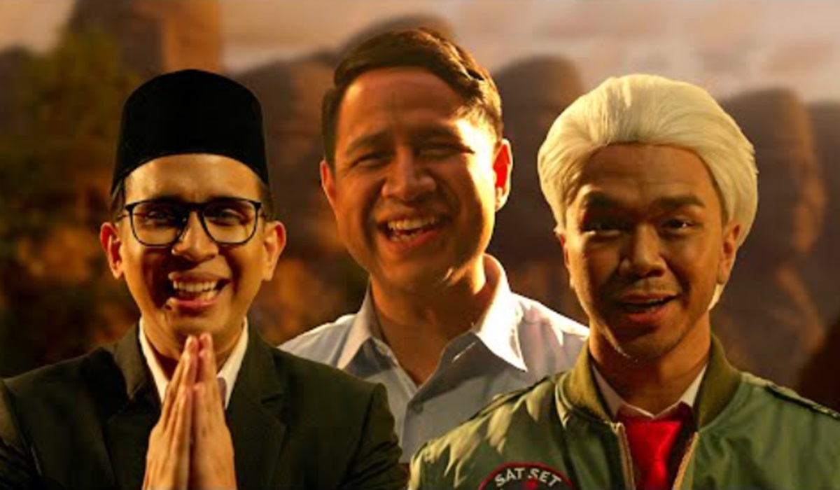 Youtuber Andovi da Lopez, Jovial da Lopez, dan Kristo Immanuel tampil dalam video Youtube Epic Rap Battle of Presidency.