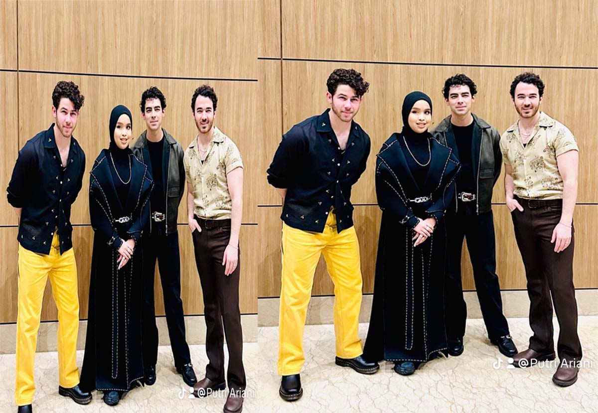 Putri Ariani menjadi penyanyi yang membuka konser Jonas Brothers 