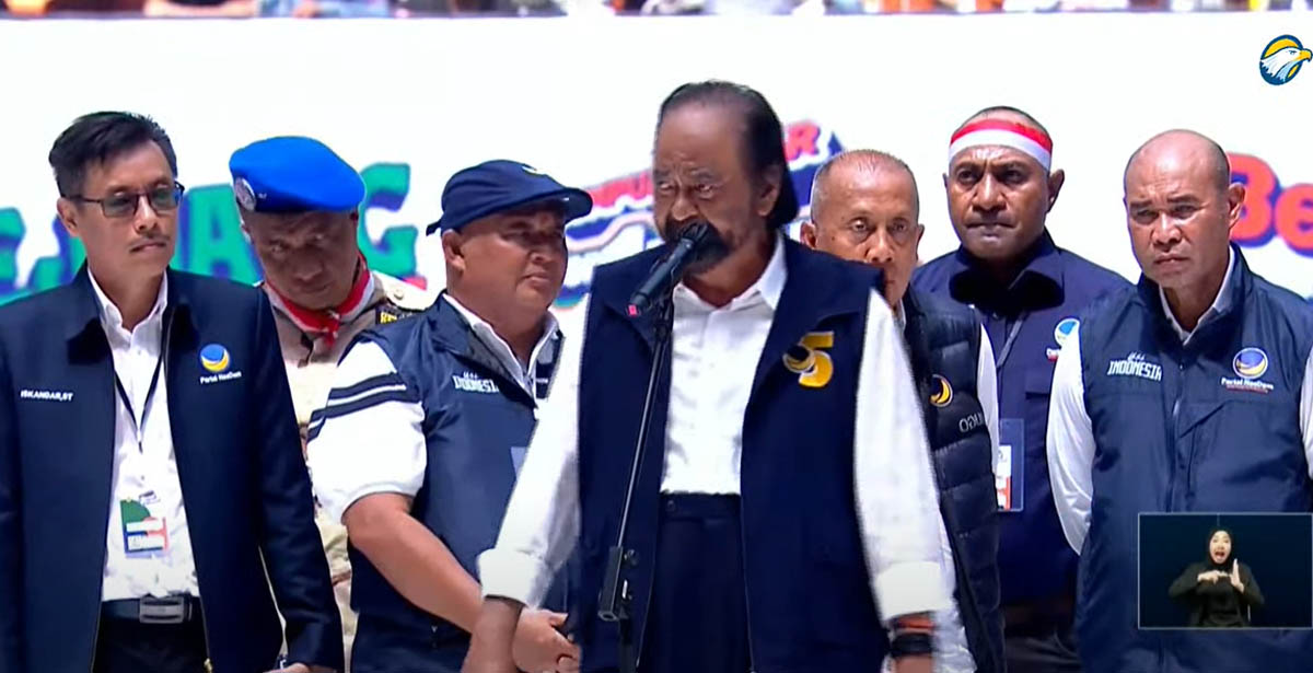 Surya paloh, nasdem, kampanye akbar, kampanye anies muhaimin, JIS, anies baswedan, muhaimin iskandar, 