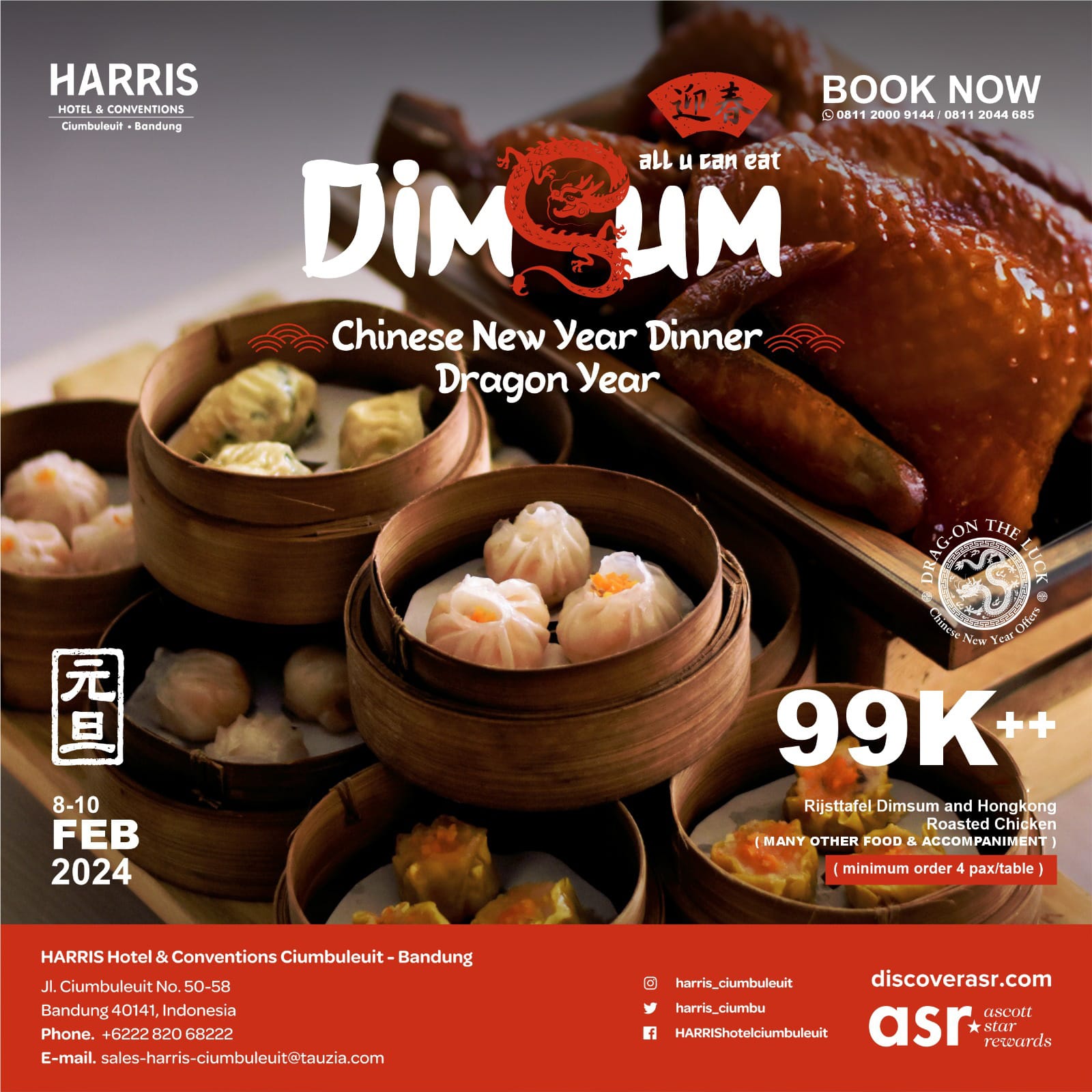 Rayakan Tahun Naga dengan Drag-on The Luck Dimsum Dinner di HARRIS Hotel & Conventions Ciumbuleuit Bandung