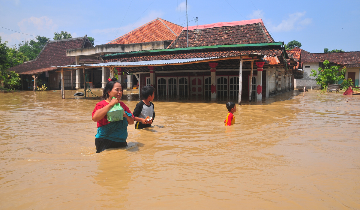Banjir di Grobogan, Jawa Tengah, Februari 2024.