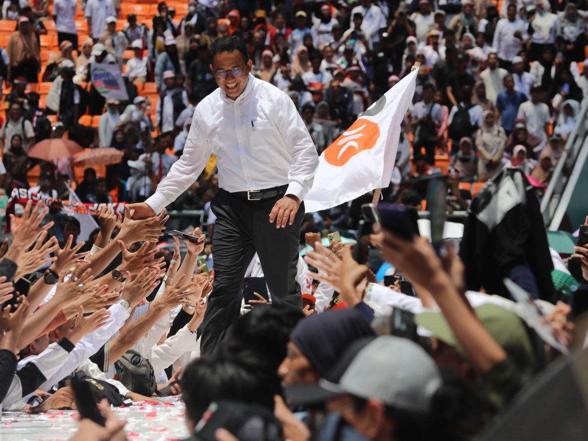 Kampanye akbar terakhir Anies Baswedan dan Muhaimin Iskandar di JIS, Sabtu (10/2).
