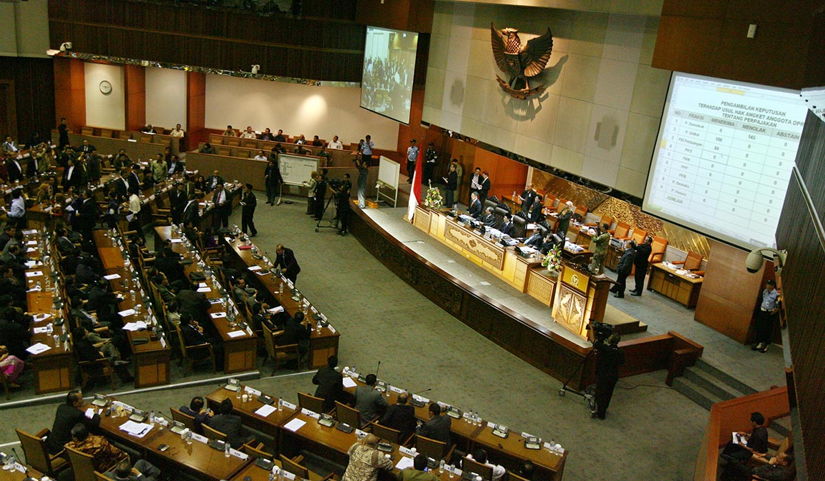 Ilustrasi sidang hak angket.