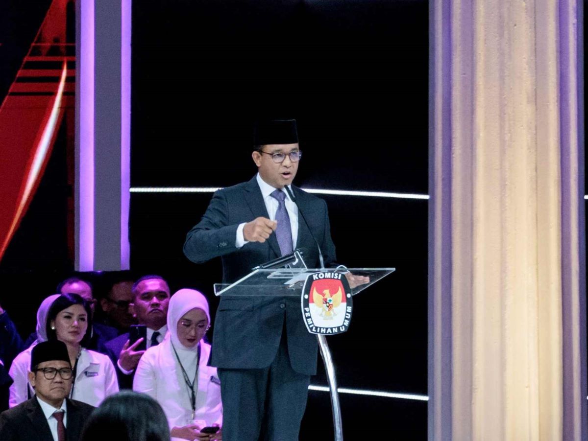 Capres nomor urut 1 Anies Baswedan di debat terakhir capres.