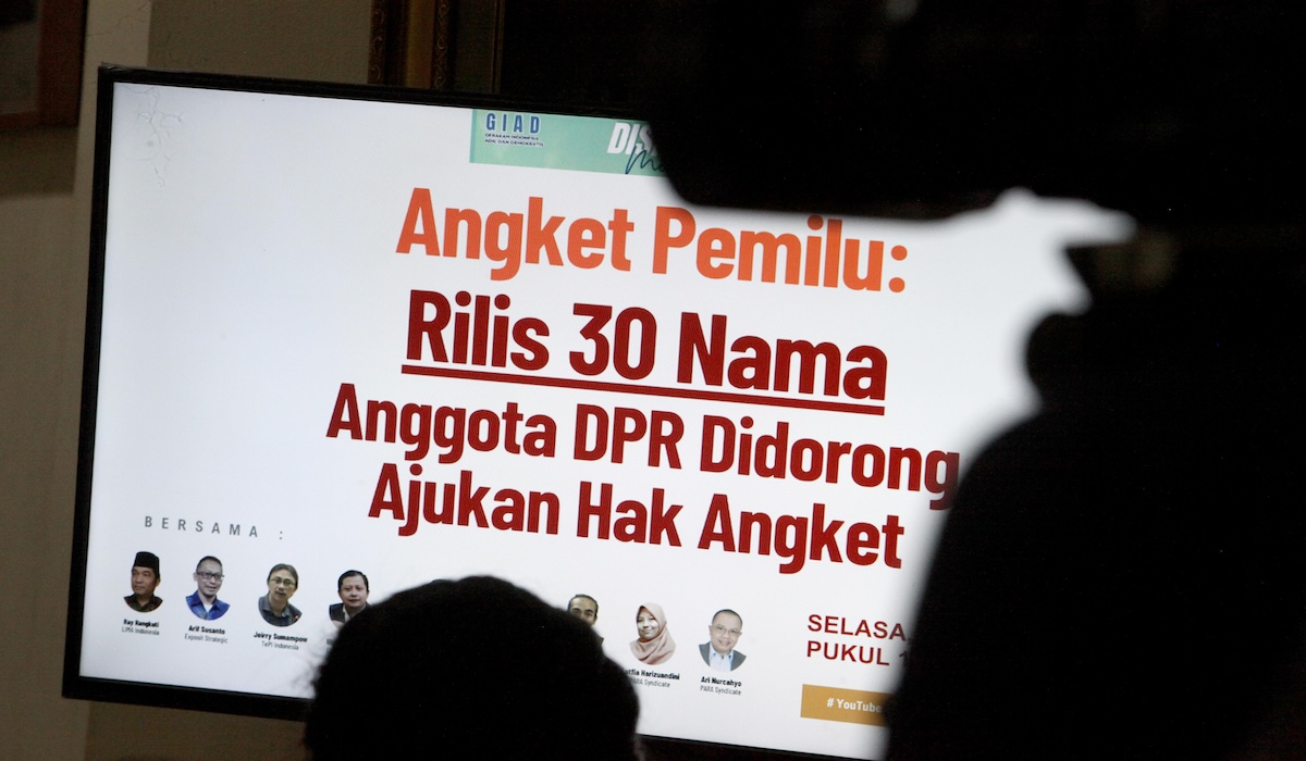 Rilis 30 nama anggota DPR yang didorong untuk mengajukan hak angket