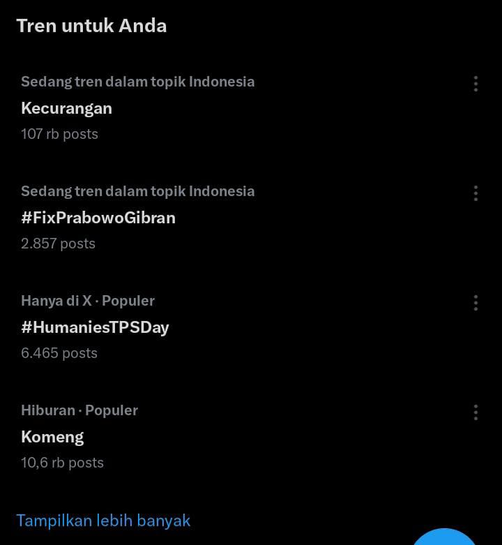 6.465 postingan #humaniesTPSDay telah memenuhi linimasa media sosial X yang merupakan antusiasme paslon nomor urut 1.