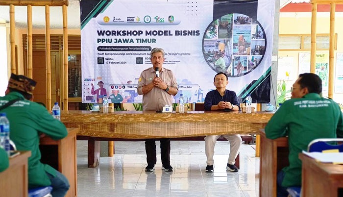  Direktur Polbangtan Malang, Setya Budhi Udrayana membuka workshop di Banyuwangi. Jawa Timur.